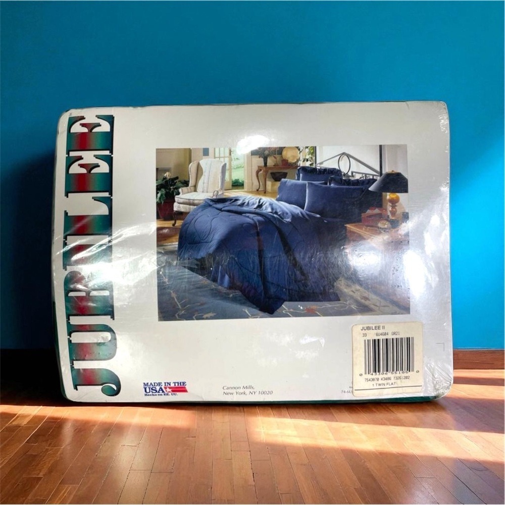 Vintage Cannon Jubilee II Twin Flat Sheet Percale‎ 180 Cotton USA Made 90s NEW